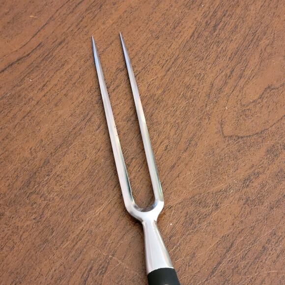 Vintage EKCO Meat Carving Fork Black Handle Stainless Steel Lenght 11.75" - Picture 6 of 8